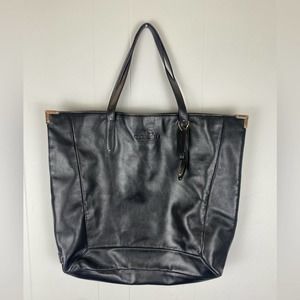 Coach Black Leather tote Bag
